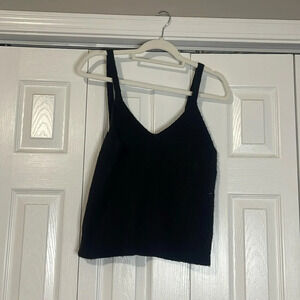 Biltmore knitted crop black tank top